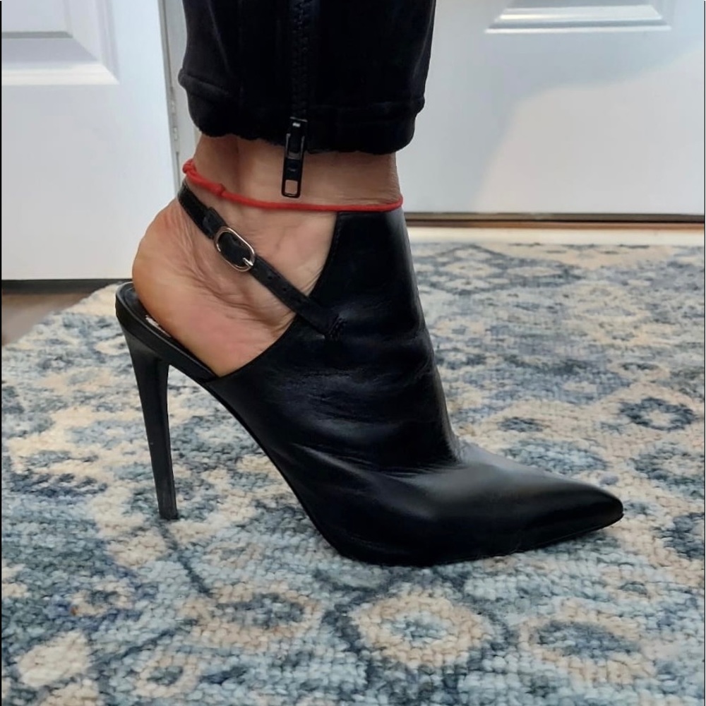 Gently used open heel high heel